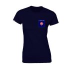 T-SHIRTS MIT TASCHE MARINE DAMEN