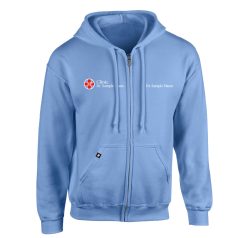 HOODIE WITH ZIP LIGHT BLUE