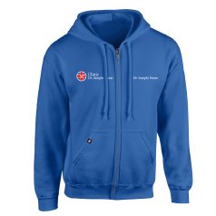 HOODIE WITH ZIP ROYAL BLUE