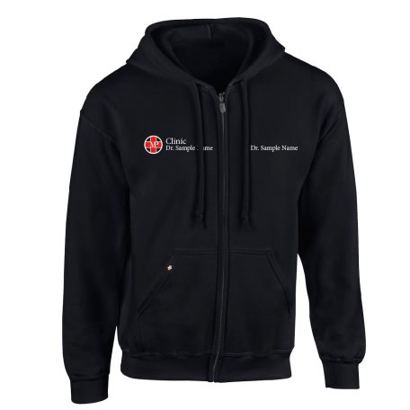 HOODIE WITH ZIP BLACK