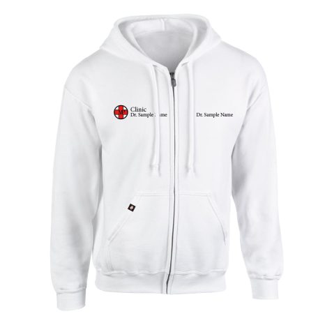 HOODIE WITH ZIP WHITE