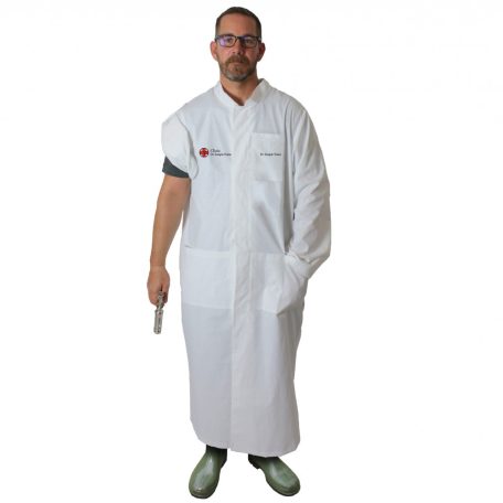 EXAMINATION GOWN WHITE