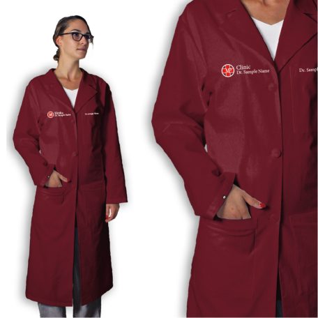 MEDICAL COAT FOR WOMEN WINE