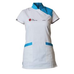 NURSE TUNIC WHITE/BLUE