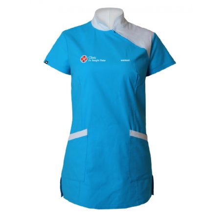 NURSE TUNIC BLUE/WHITE